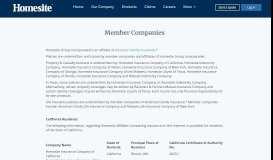 
							         Member Companies | Homesite Insurance								  
							    