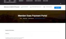 
							         Member Dues Payment Portal - Welcome to Beth El Phoenix!								  
							    