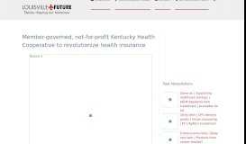 
							         Member-governed, not-for-profit Kentucky Health Cooperative to ...								  
							    