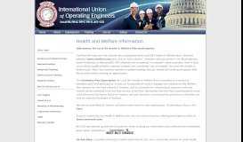 
							         Member Health - International Union of Operating Engineers								  
							    