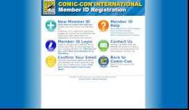 
							         Member ID - Comic-Con International								  
							    