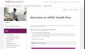 
							         Member Information | UPMC Health Plan								  
							    
