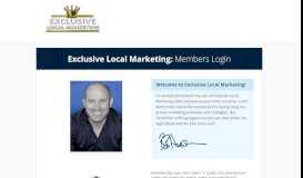 
							         Member Login — Exclusive Local Marketing								  
							    