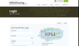 
							         Member Login - HIPAATraining.com								  
							    