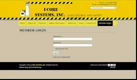 
							         Member Login : :: ICore Systems :: - I-Core Systems, Inc.								  
							    