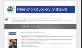 
							         Member Login - International Society of Bassists								  
							    