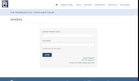 
							         Member Login - PCF | Pharmaceutical Compliance Forum								  
							    