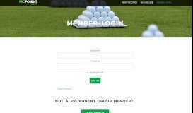 
							         Member Login | Proponent Group								  
							    