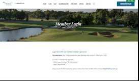 
							         Member Login - Rich River Golf Club								  
							    