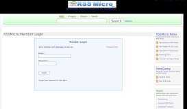 
							         Member Login - RSSMicro Search - RSS Feed Search Engine								  
							    
