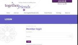 
							         Member login - Together Friends								  
							    