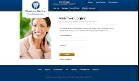 
							         Member Login | Western Dental Plan Management								  
							    