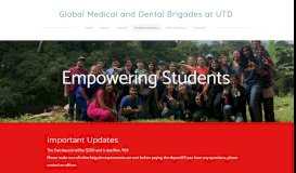 
							         Member Portal - Global Medical and Dental Brigades at UTD								  
							    