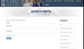 
							         Member Portal | St. Anne's Episcopal School								  
							    