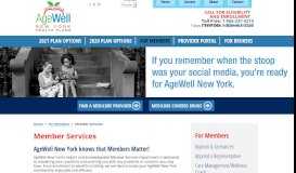 
							         Member Services – AgeWell New York								  
							    