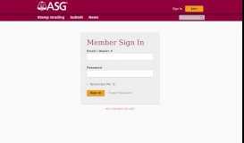 
							         Member Sign In | ASG - Authenticated Stamp Guaranty								  
							    