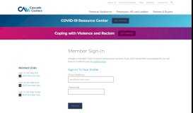 
							         Member Sign-In - Cascade Centers								  
							    