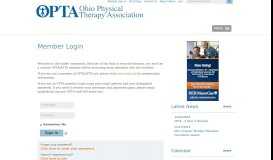 
							         Member Sign In - Ohio Physical Therapy Association								  
							    