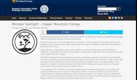 
							         Member Spotlight – Copper Mountain College | naftc ?>								  
							    