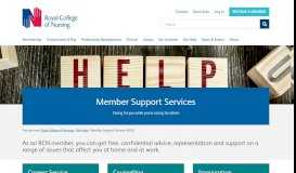 
							         Member Support Services | Royal College of Nursing								  
							    