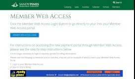 
							         Member Web Access - Sandy Pines								  
							    