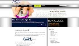
							         Members Account - ACN Dial-Up Internet Service								  
							    