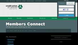 
							         Members Connect | Credit Union of Denver Checking and Savings								  
							    