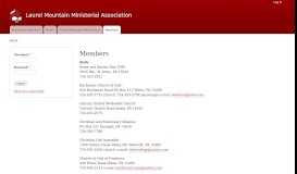 
							         Members | Laurel Mountain Ministerial Association								  
							    