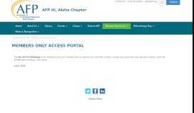 
							         Members Only Access Portal - AFPHIAlohaChapter - AFP IHQ ...								  
							    