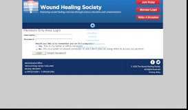 
							         Members Only Area Login - Wound Healing Society								  
							    