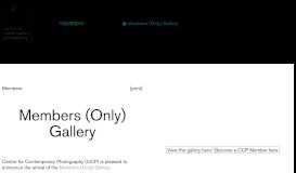 
							         Members (Only) Gallery / Centre for Contemporary Photography								  
							    