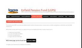 
							         Members' Self Service (MSS) – Enfield Pension Fund (LGPS)								  
							    