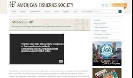 
							         Membership | American Fisheries Society								  
							    