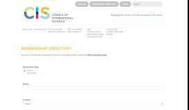 
							         Membership Directory - CIS Council of International Schools								  
							    
