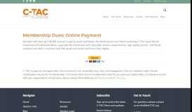 
							         Membership Dues (Online Payment Portal) – C-TAC								  
							    