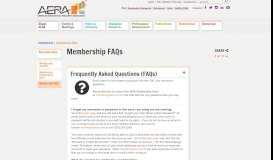 
							         Membership FAQs - American Educational Research Association								  
							    