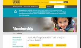 
							         Membership | International Literacy Association								  
							    