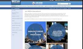 
							         Membership - MESA International								  
							    