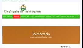 
							         Membership Requirements - The Nigerian Society of Engineers								  
							    