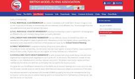 
							         Membership Types - British Model Flying Association								  
							    