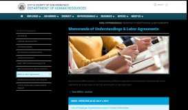 
							         Memoranda of Understandings & Labor Agreements | Department of ...								  
							    