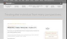 
							         Memorial Family Medicine | Plain City | Memorial Health								  
							    