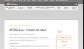 
							         Memorial Family Medicine | Richwood | Memorial Health								  
							    