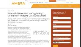 
							         Memorial Hermann Manages High Volumes of Imaging Data with ...								  
							    