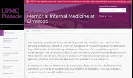 
							         Memorial Internal Medicine at Elmwood | York, Pa - UPMC Pinnacle								  
							    
