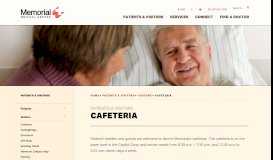 
							         Memorial Medical Center Cafeteria Information								  
							    