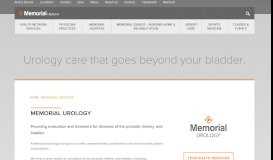 
							         Memorial Urology | Memorial Health								  
							    