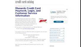 
							         Menards Credit Card Payment, Login, and Customer Service ...								  
							    