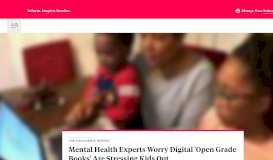 
							         Mental Health Experts Worry Digital 'Open Grade Books' Are Stressing ...								  
							    