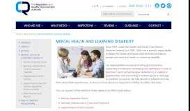 
							         Mental Health & Learning Disability - RQIA								  
							    